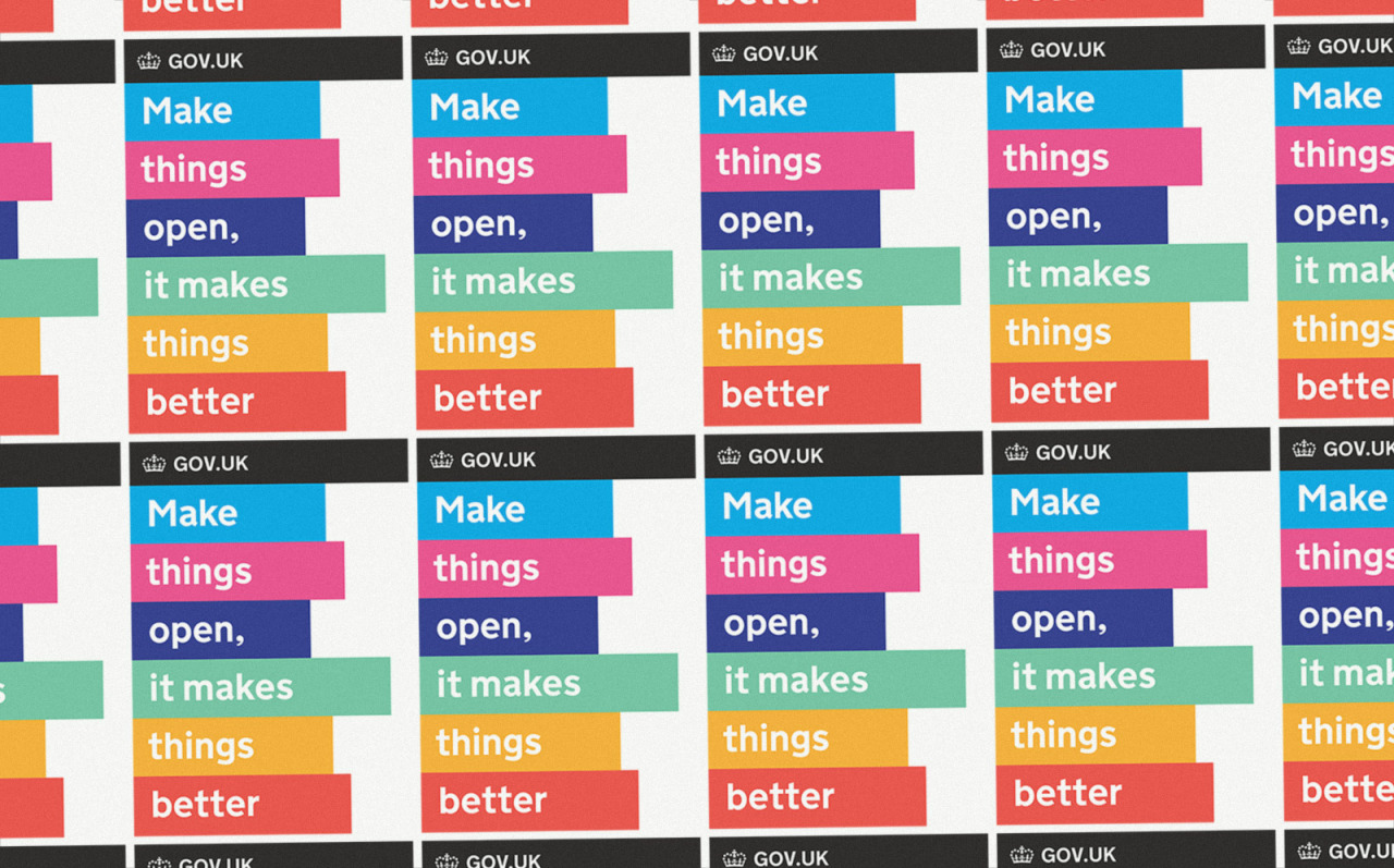 Make things open it makes them better - stickers from GDS